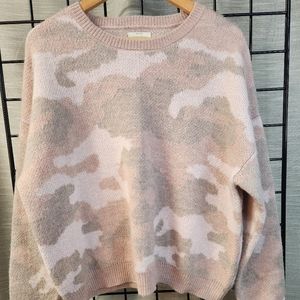Lucky Brand XL camo wool blend sweater